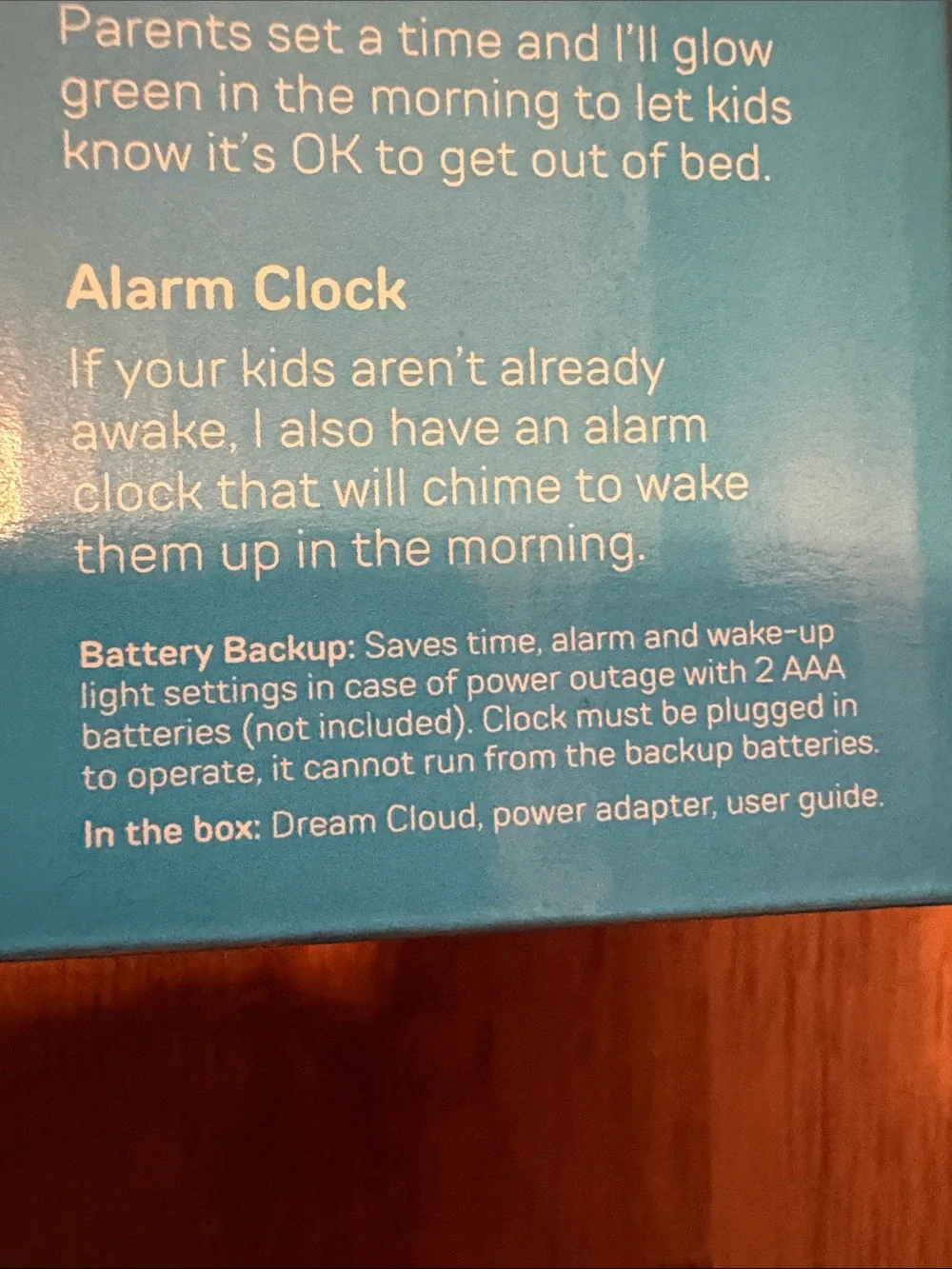 NWT Capello Kids Dream Cloud Night Light Alarm Clock